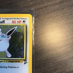 Pokemon TCG Wigglytuff Base Set 2 19/130 Holo *SWIRL* Unlimited Holo Rare LP - Image 3