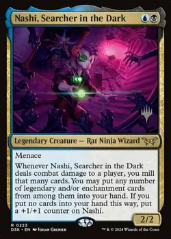 Nashi, Searcher in the Dark - Promo Pack NM, English MTG Duskmourn: Promo Pack - Image 1