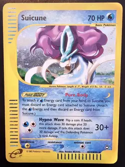 Pokemon TCG Suicune H25/H32 Aquapolis Holo Rare Card. - Image 1