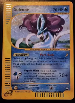 Pokemon TCG Suicune H25/H32 Aquapolis Holo Rare Card. - Image 2