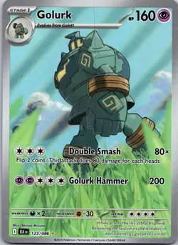 Golurk 123/086 NM Pokemon Card TCG Black Bolt IR Illustration Rare - Image 1