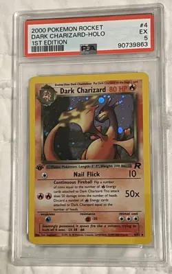Pokemon Dark Charizard PSA Graded 5 Card 4/82 - Image 1