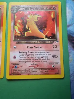 Pokemon TCG Dark Typhlosion Evolution Line Lot - Neo Destiny Vintage LP/MP - Image 1