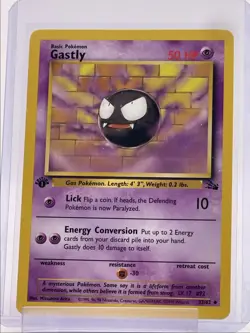 GASTLY 1999 POKEMON ORIGINAL FOSSIL 1ST EDITION UNCOMMON 33/62 Q2045 - Image 1