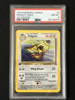 Pokemon Pidgeot 08/64 (1st Edition) Jungle Holo (Fresh Grade) *PSA 8* - Image 1