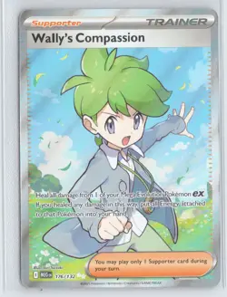Wally's Compassion 176/132 Ultra Rare Mega Evolution Pokemon Near Mint - Image 1