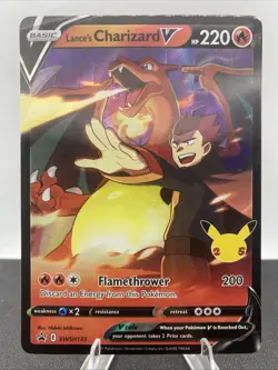 Lance's Charizard V SWSH133 Black Star Promos Holo Pokemon NM - Image 1