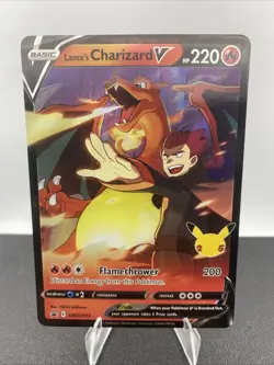 Lance's Charizard V SWSH133 Black Star Promos Holo Pokemon NM - Image 2