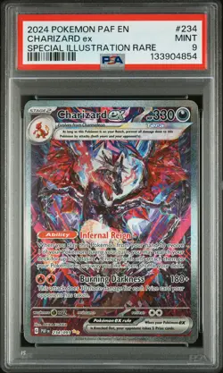 2024 POKEMON PAF EN-PALDEAN FATES SPECIAL ILLUSTRATION RARE CHARIZARD EX PSA 9 - Image 1