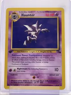 HAUNTER 1999 POKEMON ORIGINAL FOSSIL 1ST EDITION RARE 21/62 Q2045 - Image 1