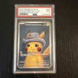 2023 POKEMON SVP POKEMON X VAN GOGH PIKACHU WITH GREY FELT HAT PSA 9 - Image 1