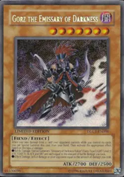 Yugioh! MP Gorz the Emissary of Darkness - DLG1-EN000 - Secret Rare - Limited Ed - Image 1