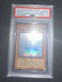 Yu-Gi-Oh Honest Ghost Rare 1st Edition LODT-EN001 PSA 8 - Image 1