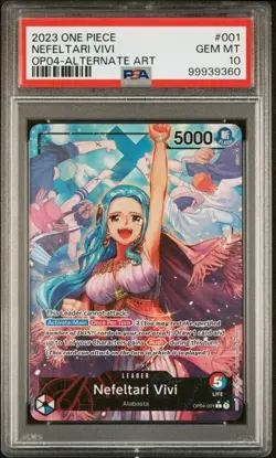 Nefeltari Vivi Alt Art Leader OP04-001 One Piece English PSA 10 - Image 1