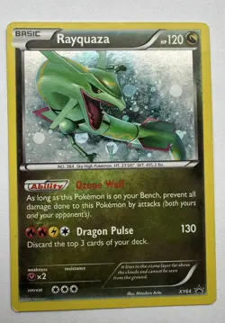 Pokemon TCG Basic Rayquaza XY64 Holo XY Black Star Promo Card - Image 1