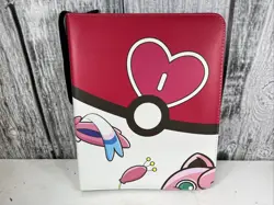 TCGAMES Pokemon Card Binder 4 Pocket 55 Page 440 Card Capacity Pink - Image 1
