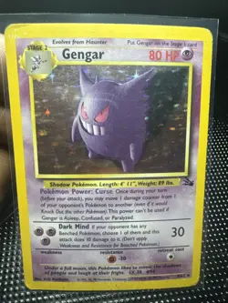 Pokemon TCG Gengar Fossil Holo Card 5/62 Unlimited Rare Vintage WOTC - Image 2