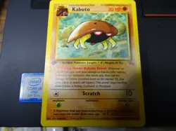 Pokemon Cards: Fossil 1st Edition Common: Kabuto 50/62 - Image 1