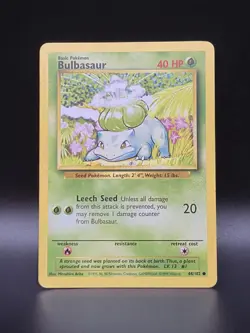 Pokemon TCG Bulbasaur Base Set, Card 44/102, Regular 1999 - Image 1