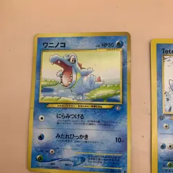 Pokemon Vintage Totodile 2 Card Lot American 80/111 And Japanese #158 - Image 3