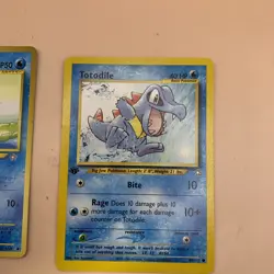 Pokemon Vintage Totodile 2 Card Lot American 80/111 And Japanese #158 - Image 4