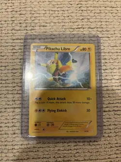 Pokemon Pikachu Libre 2016 Card 14/30 Basic 80 HP Quick Attack Flying Elekick - Image 1