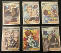 Pokemon Full Art Trainer Lot: Sun & Moon/ Swsh Pokemon Cards (6) Cards - Image 1