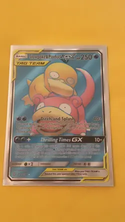 Slowpoke & Psyduck GX (Full Art) 217/236 Sm-Unified Minds Holo Pokemon Card Good - Image 1