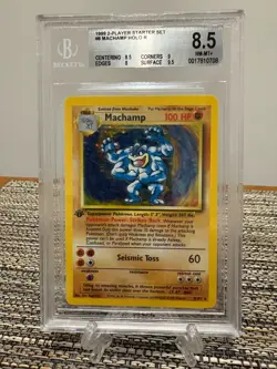 #8 Machamp Holo Rare 1st Edition Card | 1999 Pokemon | BGS 8.5 (NM-MT+) - Image 1