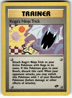Koga's Ninja Trick 115/132 Gym Challenge LP Pokemon Card TCG - Image 1