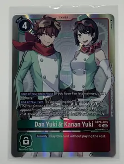 BT24-085 Dan Yuki & Kanan Yuki Digimon Time Stranger Card Game SR - Image 1