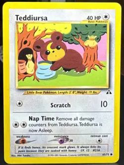 Pokemon Pokemon TCG Teddiursa 65/75 Neo Discovery Regular (Vintage) Card - Image 1