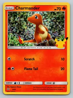 Pokemon Charmander 9/25 McDonald's 25th Anniversary Promo Holo Card NM - Image 1