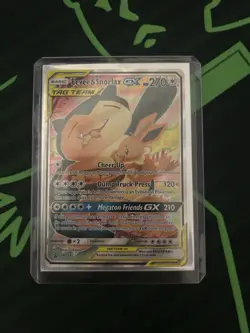 Pokemon Eevee & Snorlax GX TAG TEAM Promo SM169 Holo Card Basic - Image 1