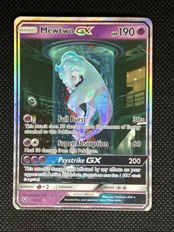 Mewtwo GX 78/73 Shining Legends Full Art Shiny Holo Rare Pokemon Card HP 190 - Image 1