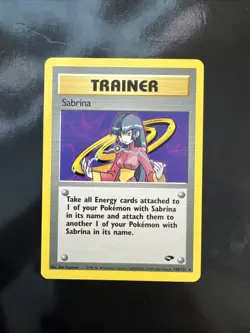 Pokemon TCG Sabrina Trainer Gym Challenge 110/132 Bend - Image 1