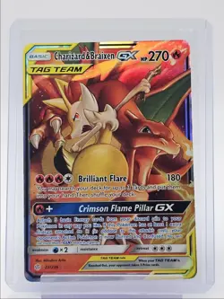 CHARIZARD & BRAIXEN GX 2019 POKEMON S&M COSMIC ECLIPSE RARE 22/236 Q1882 - Image 1