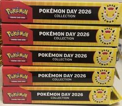 Pokemon TCG Pokemon Day 2026 Collection Box Special Edition Pikachu Promo x5 - Image 3