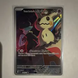 Pokemon Team Rocket's Mimikyu Full Art Holo Basic 238/217 English HP 60 - Image 1