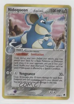 Nidoqueen Pokemon EX Dragon Frontiers #7 2006 - Image 1