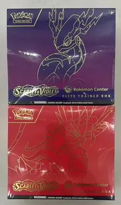 Lot of (2) Pokemon Center Scarlet & Violet PC Elite Trainer Box SET SEALED - Image 1