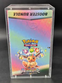 Pokemon SV8.5 Prismatic Evolutions Sealed Booster Bundle Display W/Acrylic Case - Image 1