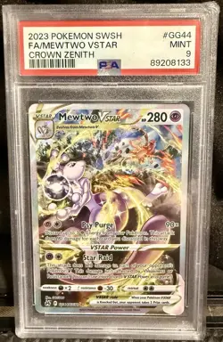Pokemon TCG Mewtwo VSTAR GG44 SWSH: Crown Zenith Galarian Gallery PSA 9 - Image 1