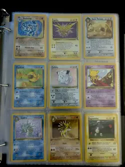 Pokemon TCG Binder Vintage Lot Team Rocket/Base Set 1st Ed Holo Machamp Zapdos - Image 1