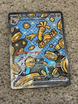 Pokemon TCG Gholdengo EX 164/131 Holo Secret Rare Full Art NM Pack Fresh - Image 1
