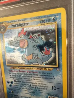 2000 POKEMON NEO GENESIS #5 FERALIGATR-HOLO PSA 9 SWIRL - Image 2