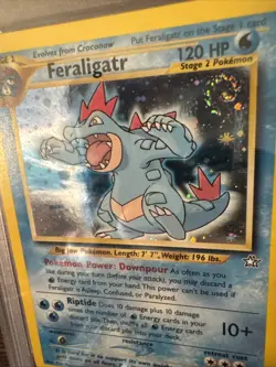 2000 POKEMON NEO GENESIS #5 FERALIGATR-HOLO PSA 9 SWIRL - Image 3