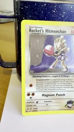 Pokemon TCG Rocket's Hitmonchan #11 [LP] Gym Heroes Holo Vintage Rare - Image 2