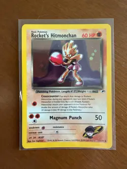 Pokemon TCG Rocket's Hitmonchan #11 [LP] Gym Heroes Holo Vintage Rare - Image 5