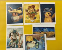 POKEMON X VAN GOGH MUSEUM FULL SET POSTCAR - Image 1